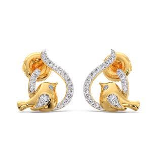Nestling Bird Diamond Earrings