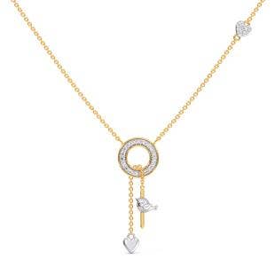 Falling Birds Diamond Lariat Necklace