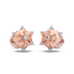 Evaron Pink Pearl Diamond Earrings