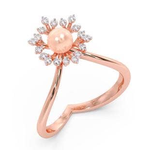 Serenno Pink Pearl Diamond Ring