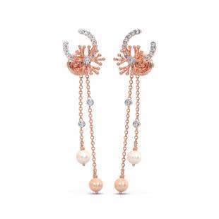 Catira Off White Pearl Diamond Earrings
