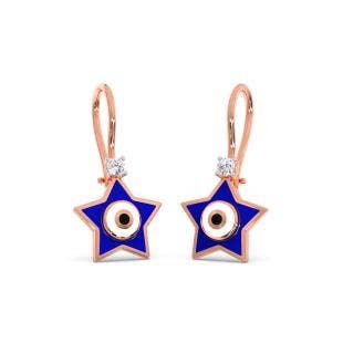 Star Evil Eye Diamond Earrings