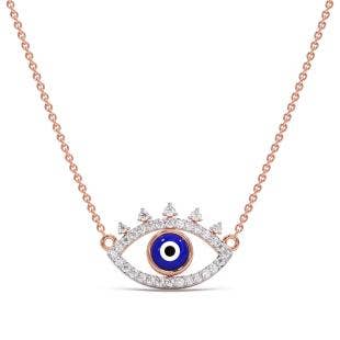 Talisman Evil Eye Diamond Pendant Necklace