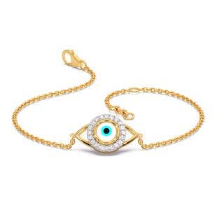 Evil Eye Diamond Chain Bracelet
