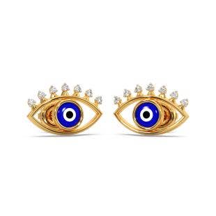 Twin Evil Eye Diamond Earrings