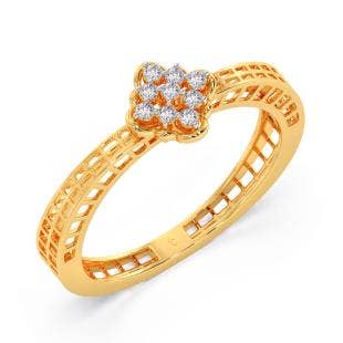 Wiremesh Cluster Diamond Ring