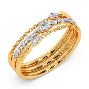 Marquee Bunch Diamond Stackable Ring