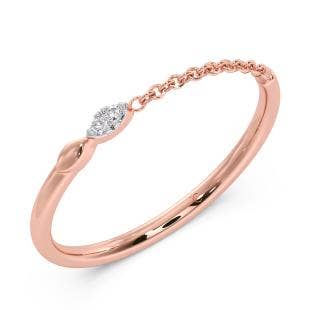Linked Marquee Diamond Stackable Ring