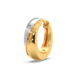 Black Edge Diamond Mens Hoop