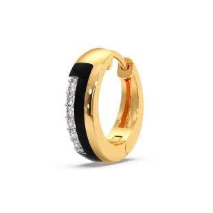 Sliced In Style Diamond Mens Hoop