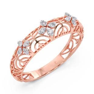 Lacey Mesh Dome Diamond Ring