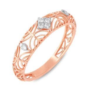 Lattice Mesh Dome Diamond Ring