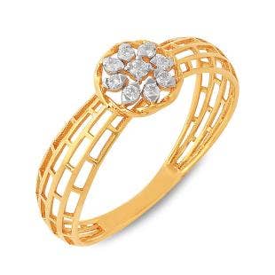 Brickwork Mesh Diamond Ring