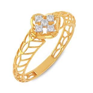 Chevroned Mesh Diamond Ring