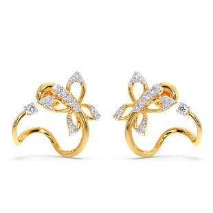 Flatter Butterfly Diamond Bali Earrings