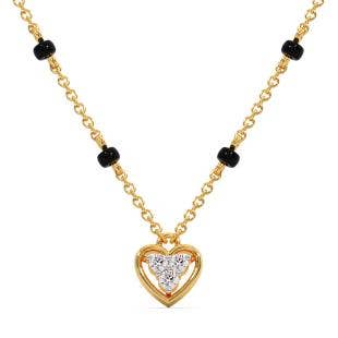 Gleaming Heart Diamond Mangalsutra