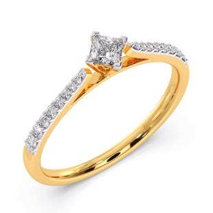 Illuminating Edge Diamond Solitaire Ring