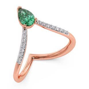 Leona Diamond And Gemstone Thumb Ring
