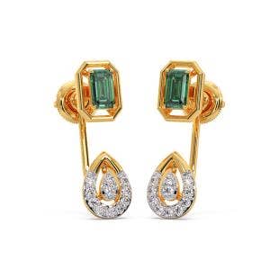 Moss Dewdrop Diamond And Gemstone Earrings