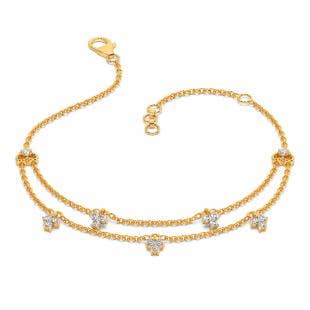 Sheen Charm 2 Layered Diamond Chain Bracelet