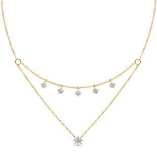 Sparkling Charms 2 Layered Diamond Necklace
