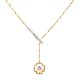 Cutely Clover Diamond Lariat Necklace