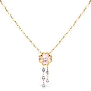 Dingle Dangle Clover Diamond Lariat Necklace