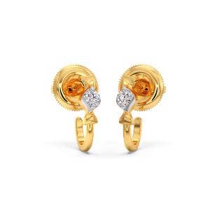 Toffee Wrap Diamond Bali Earrings
