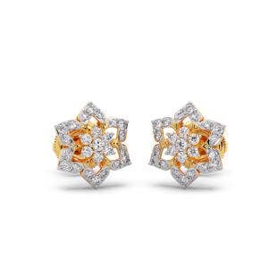 Floret Diamond Stud Earrings