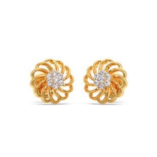 Cluster Bud Diamond Stud Earrings