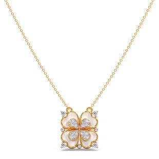 Ravya Clover Diamond Pendant Necklace