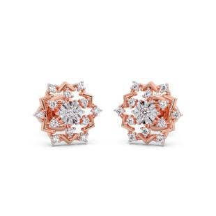 Mandala Cluster Diamond Stud Earrings