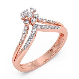 Ava Diamond V Ring