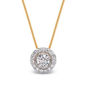 Earthy Solitaire Diamond Pendant