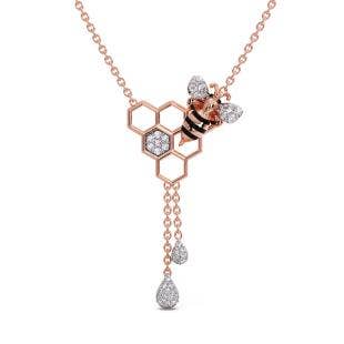 Myshia Bee Diamond Lariat Necklace