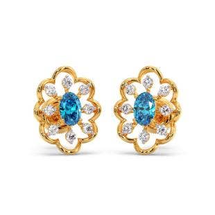 Rabia Diamond And Gemstone Stud Earrings