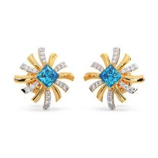 Nabana Diamond And Gemstone Stud Earrings