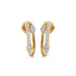 Cauvery Diamond Hoop Earrings