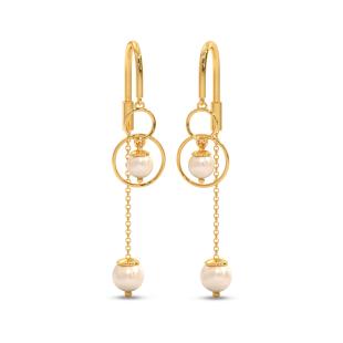 Parameshvari Pearl Gold Sui Dhaga Earrings