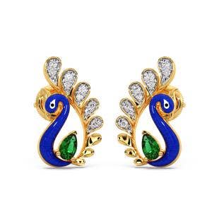 Winifred Peacock Diamond Earrings