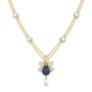 Junos Bird Peacock Pearl Diamond Collar Necklace