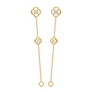 Jazzy Clover Diamond Multiwear Earring