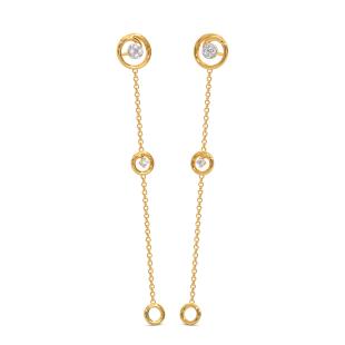 Spiral leisure Diamond Multiwear Earrings