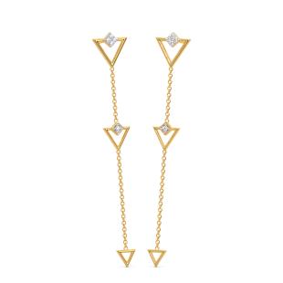 Delta Triangle Diamond Multiwear Earring