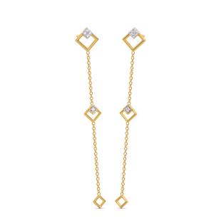 Triad Squares Diamond Multiwear Earring