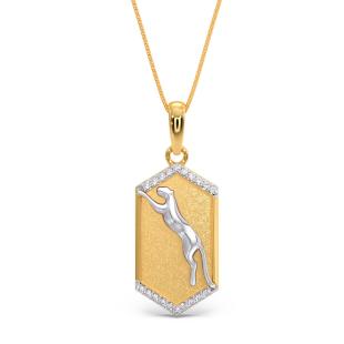Feirce Jaguar Diamond Mens Pendant