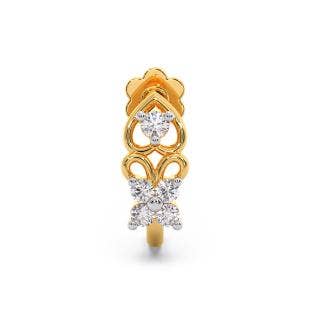 Filigree Heart Diamond Nose pin