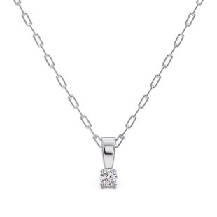 Aakruti Platinum Diamond Pendant With Chain