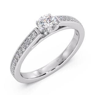 Geethika Diamond Platinum Engagement Ring