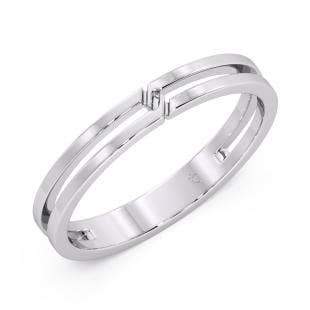 June Platinum Wedding Band for Her